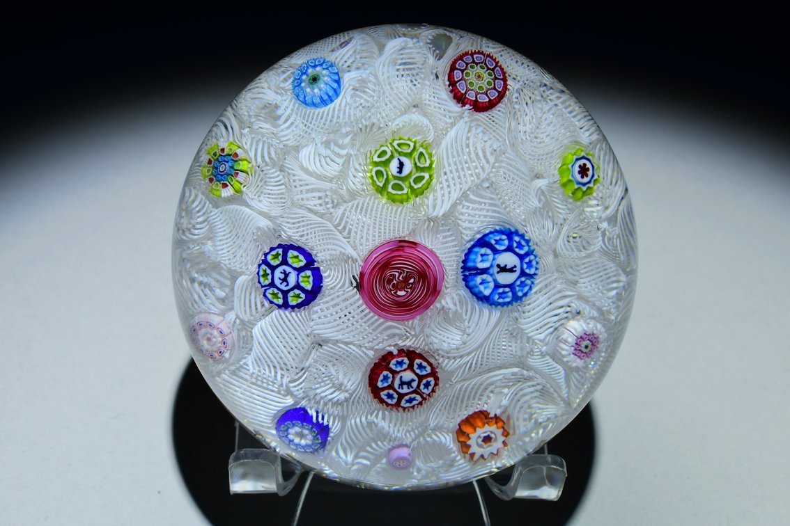 St. Louis Spaced Millefiori on Upset Muslin 1978