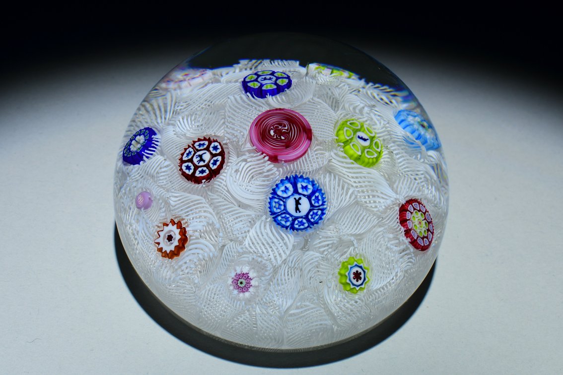 St. Louis Spaced Millefiori on Upset Muslin 1978