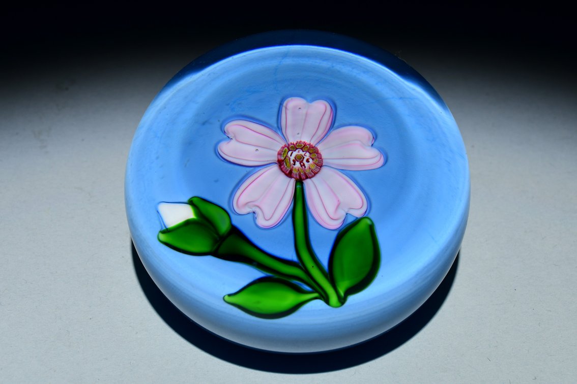 St. Louis Pink Flower Lampwork 1986