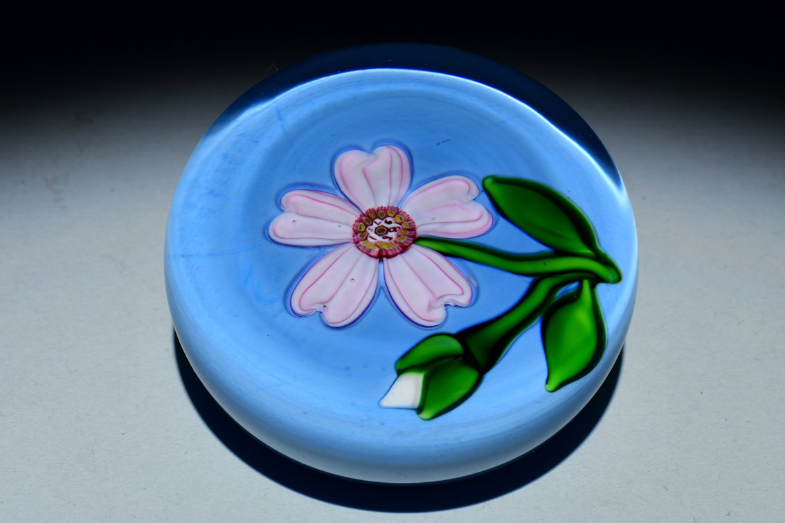 St. Louis Pink Flower Lampwork 1986