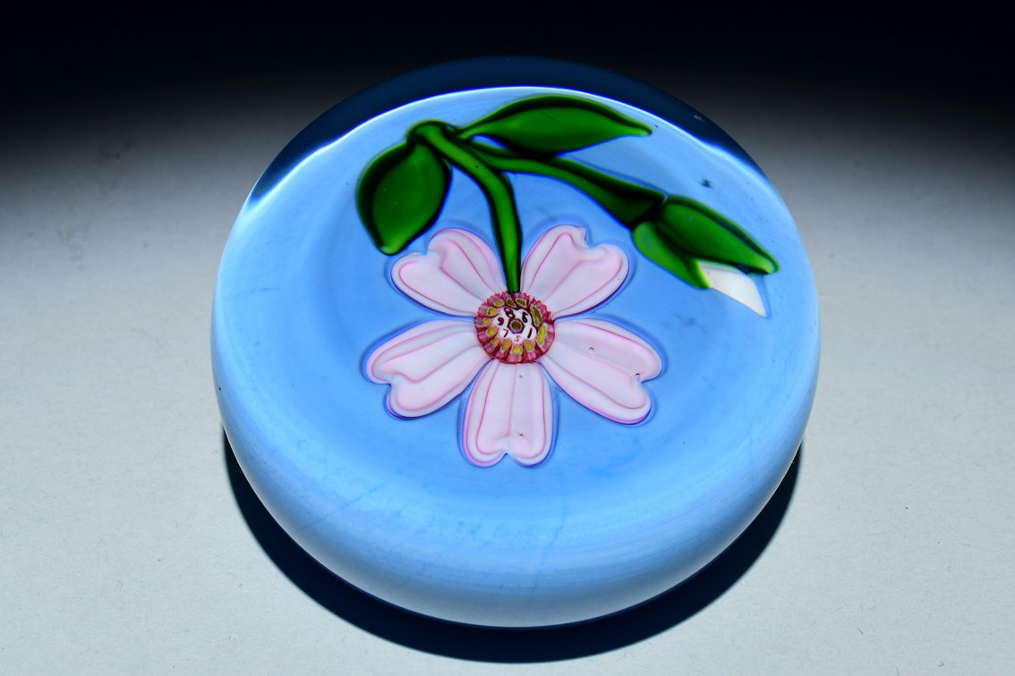 St. Louis Pink Flower Lampwork 1986