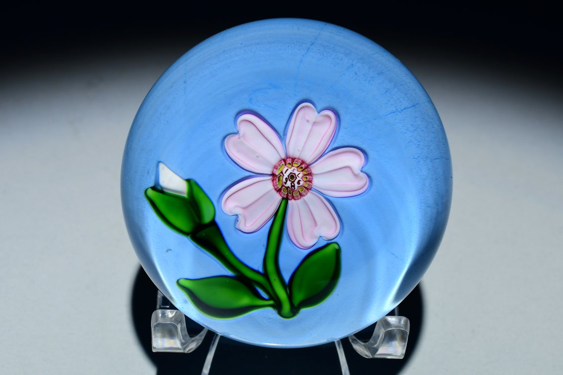 St. Louis Pink Flower Lampwork 1986