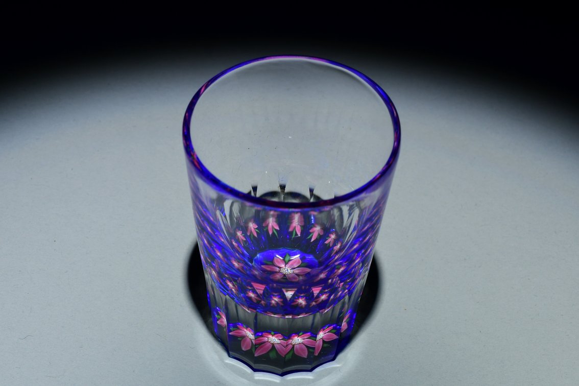 Perthshire Faceted Floral Shot Glass