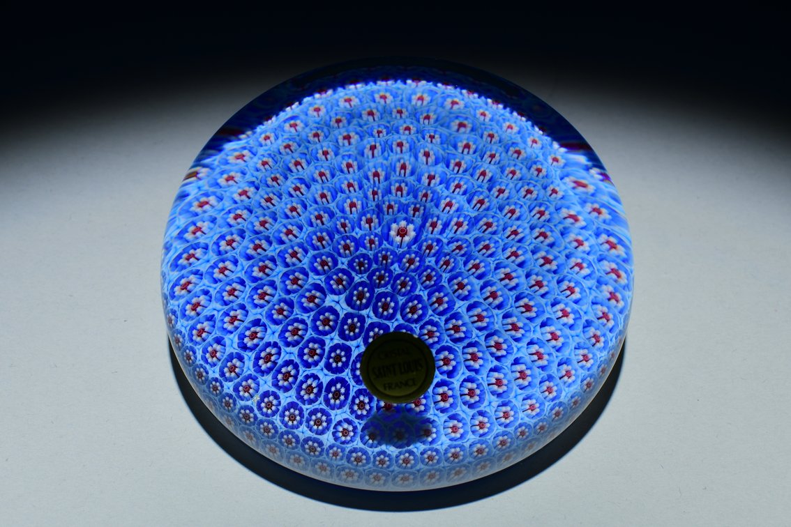 St. Louis Blue Millefiori Carpet Ground 1981