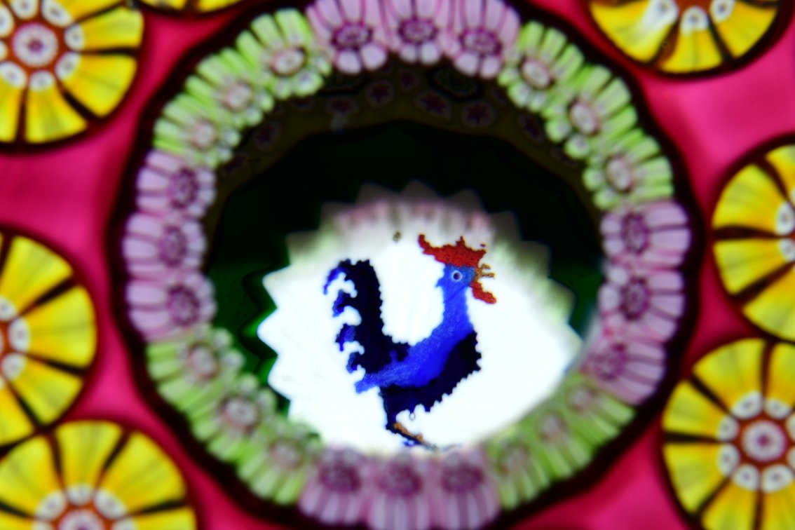 Perthshire Rooster Silhouette Cane 1977