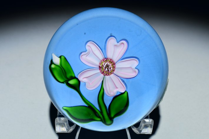 St. Louis Pink Flower Lampwork 1986