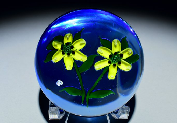 Jay Glass Yellow Flowers 1979