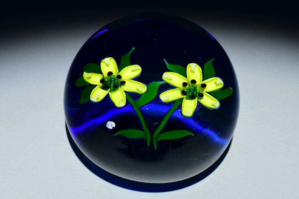 Jay Glass Yellow Flowers 1979