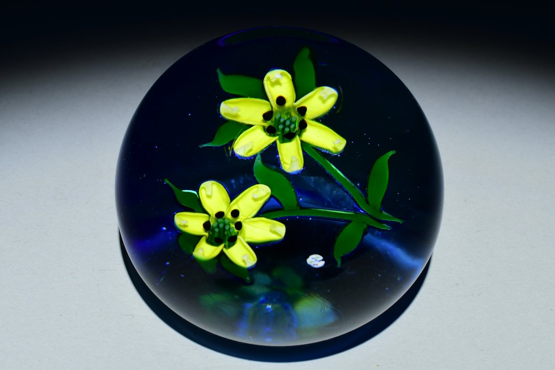 Jay Glass Yellow Flowers 1979