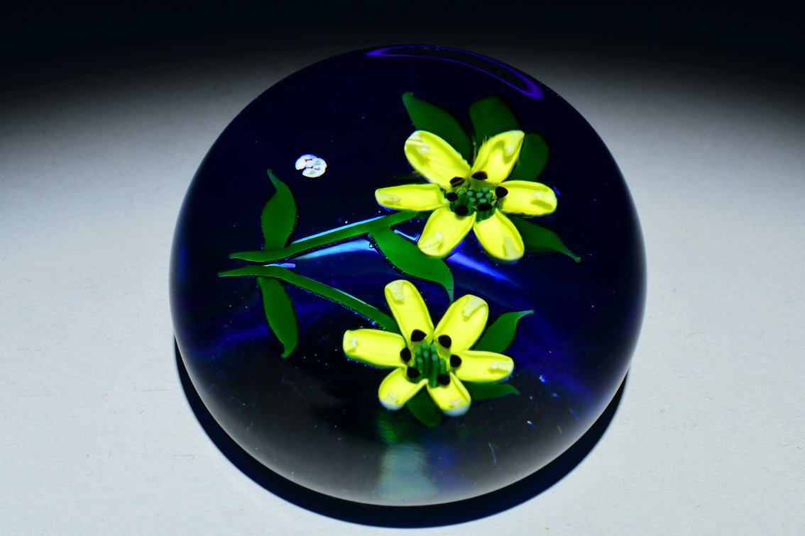 Jay Glass Yellow Flowers 1979