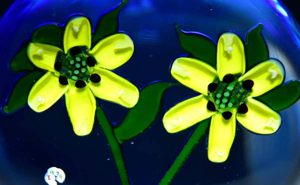 Jay Glass Yellow Flowers 1979