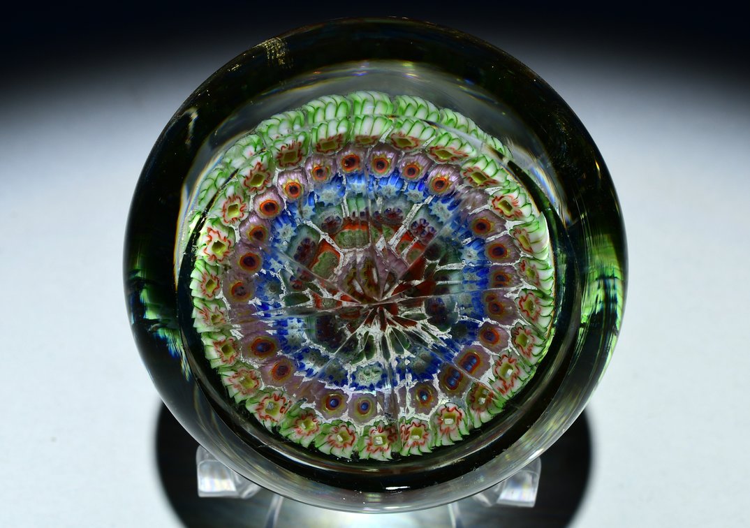 Concentric Millefiori in Stave Basket