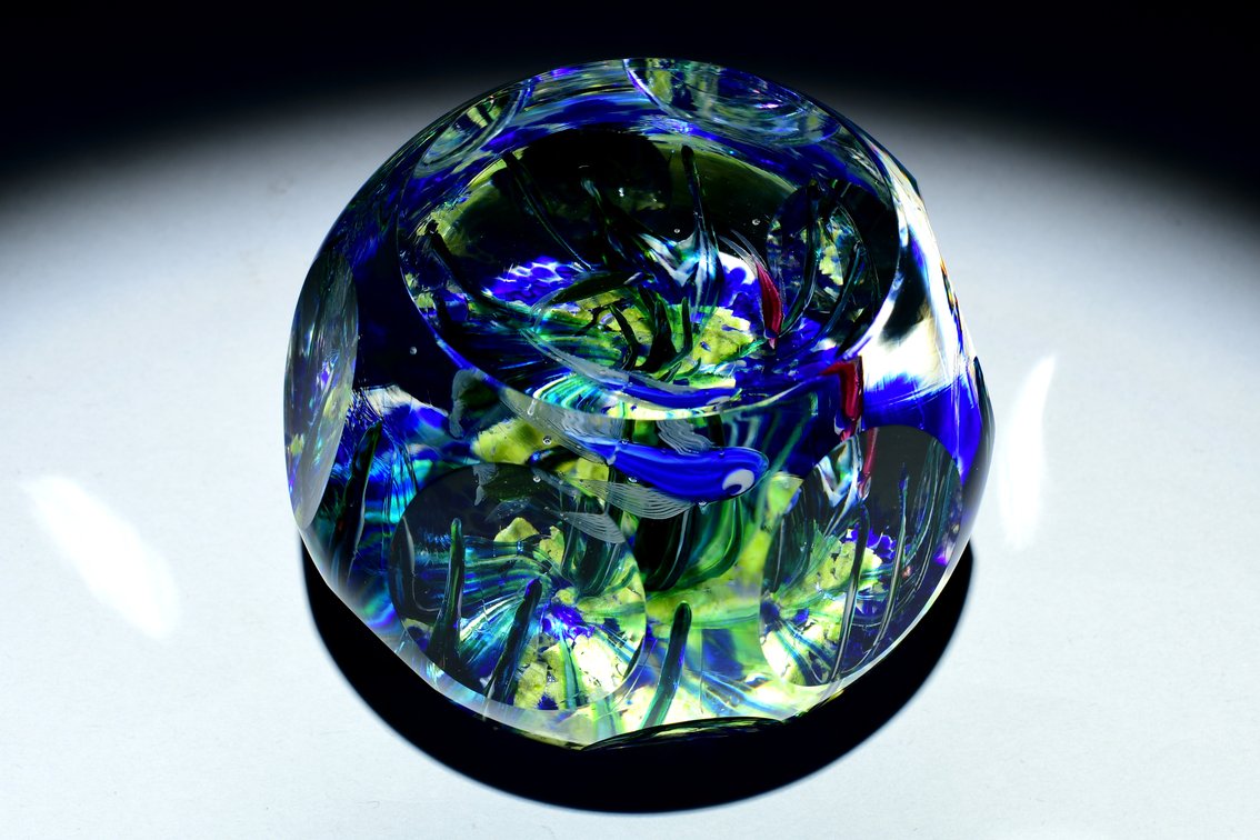 Perthshire Faceted Lampwork Aquarium 1980