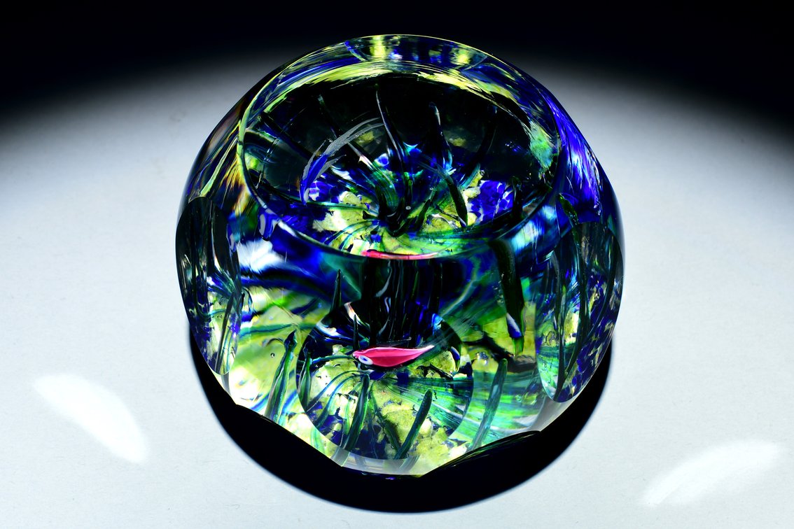 Perthshire Faceted Lampwork Aquarium 1980