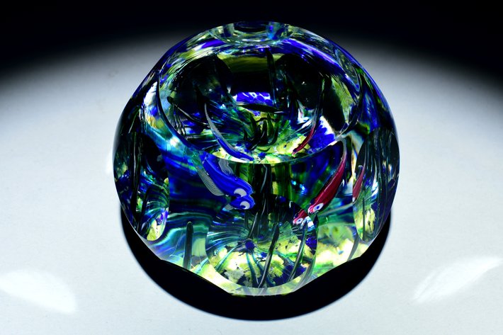 Perthshire Faceted Lampwork Aquarium 1980