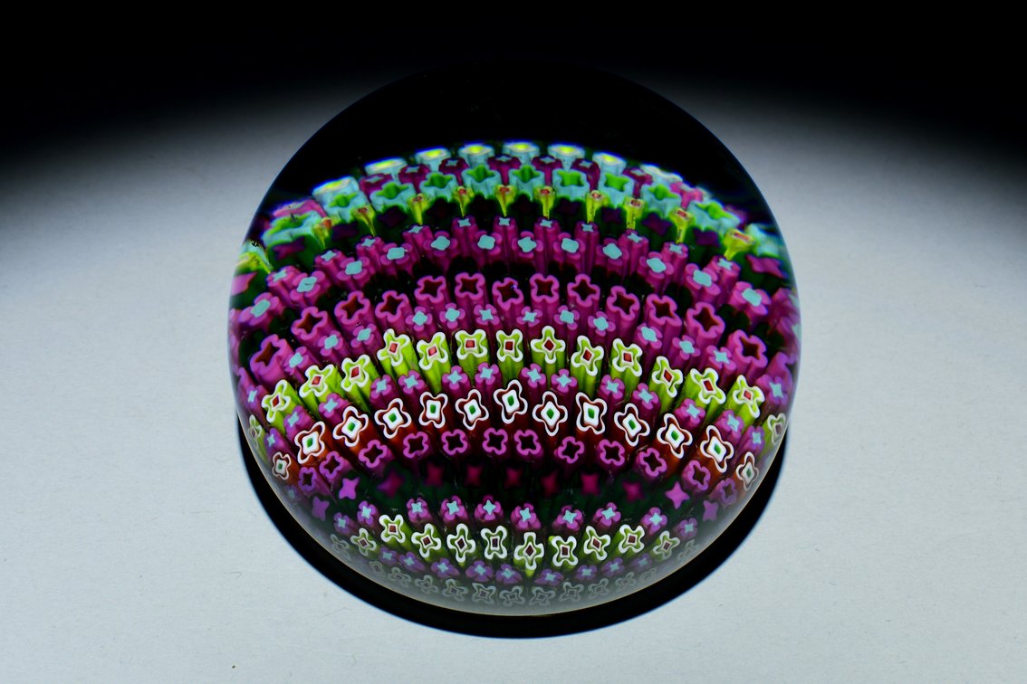St. Louis Horizontal Millefiori Rows 1975