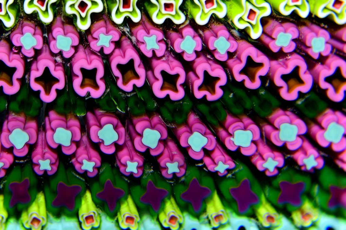 St. Louis Horizontal Millefiori Rows 1975