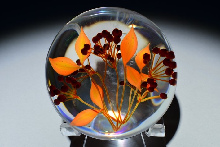 Paul Stankard Orange Fruiting Branch