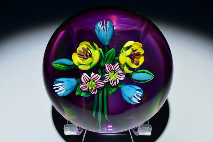 Ken Rosenfeld Floral Lampwork Bouquet 1988