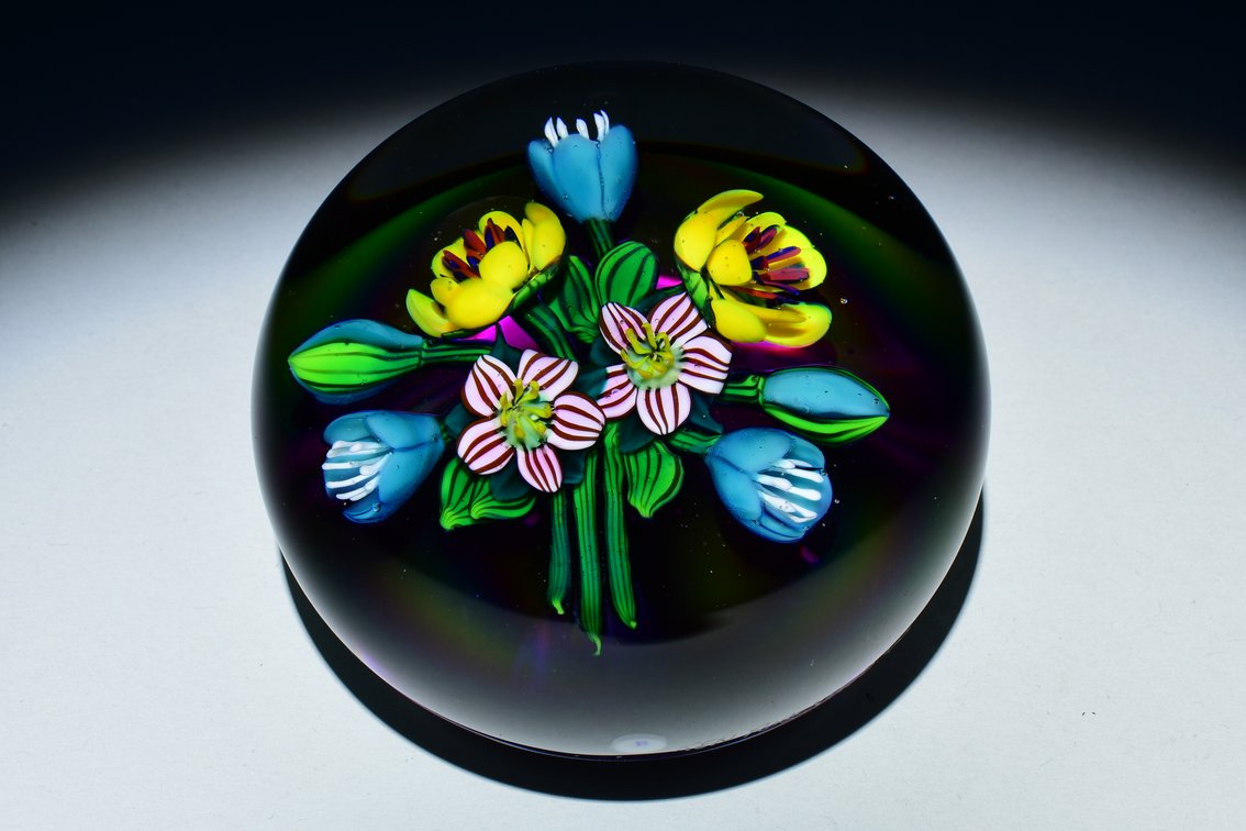 Ken Rosenfeld Floral Lampwork Bouquet 1988