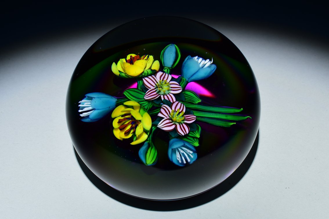 Ken Rosenfeld Floral Lampwork Bouquet 1988