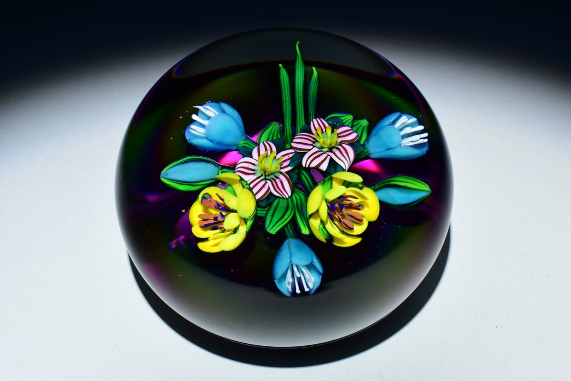 Ken Rosenfeld Floral Lampwork Bouquet 1988