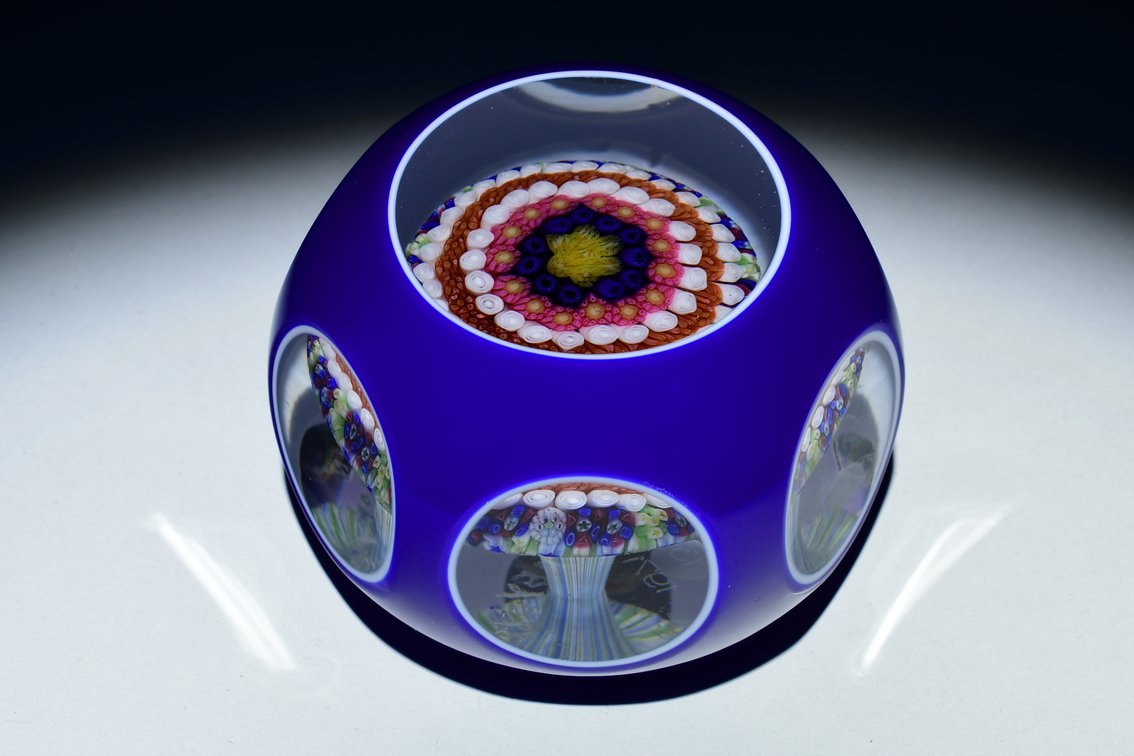 Baccarat Overlay Concentric Millefiori 1971