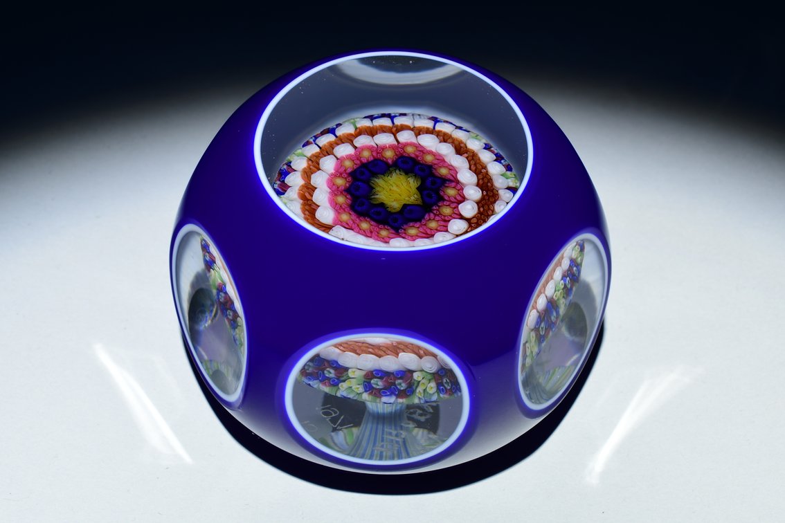 Baccarat Overlay Concentric Millefiori 1971