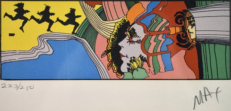 Peter Max Break Through 1973 Pop Art