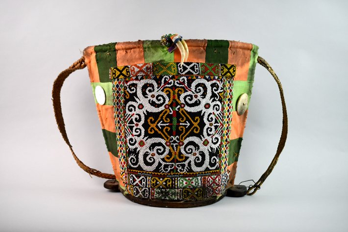 Dayak Beaded Baby Carrier From Borneo