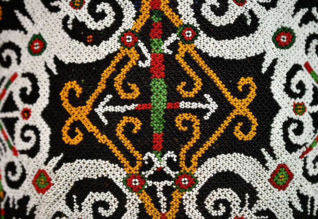 Dayak Beaded Baby Carrier From Borneo, photo 2 of 22