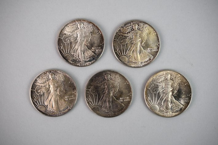 1986 American Silver Eagle Coins