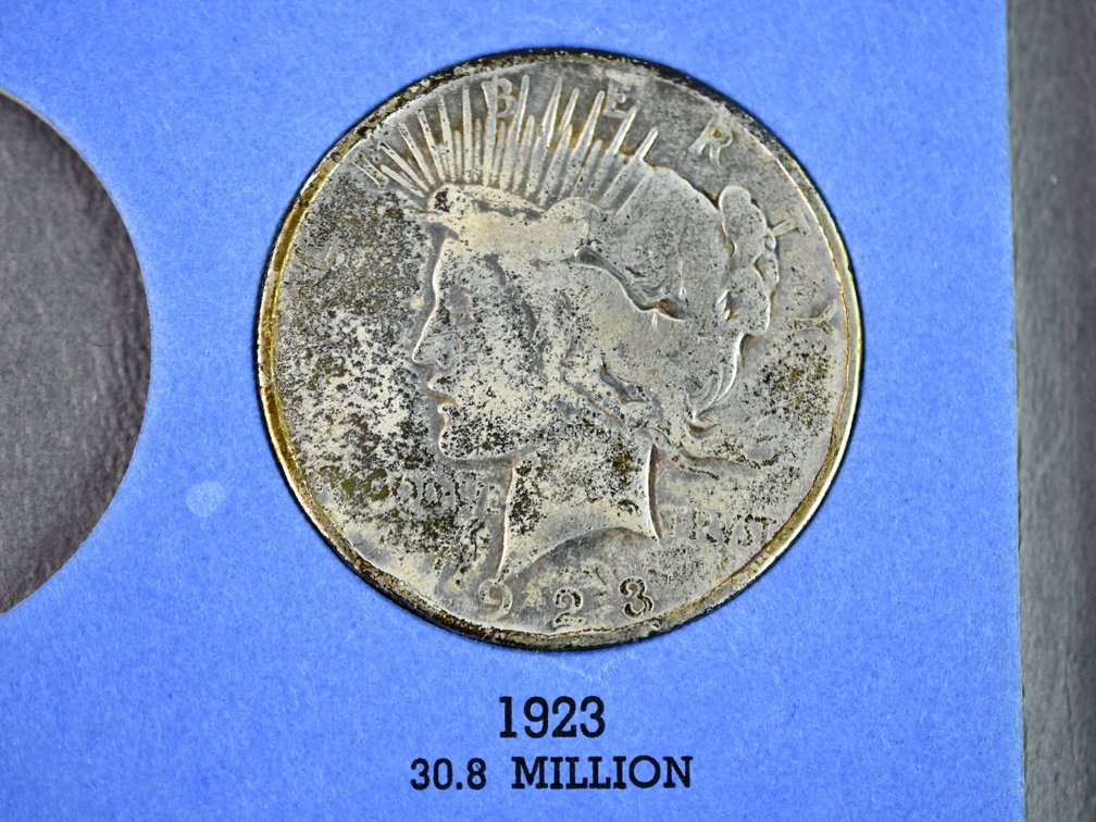 United States Peace Silver Dollars in Date Book, photo 6 of 8