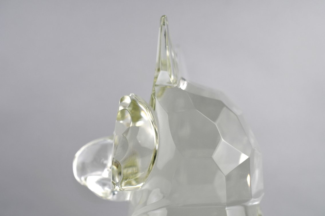 Murano Crystal Hand Chiseled Owl Sculpture, photo 7 of 23