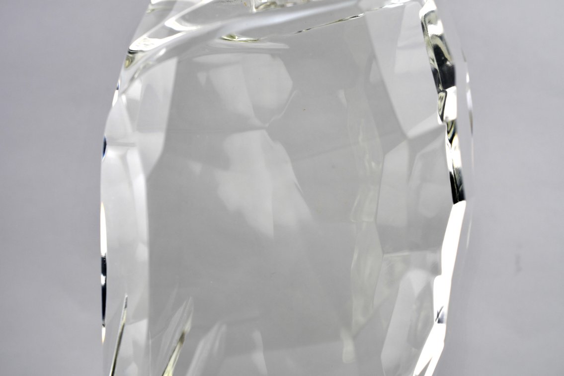 Murano Crystal Hand Chiseled Owl Sculpture, photo 12 of 23