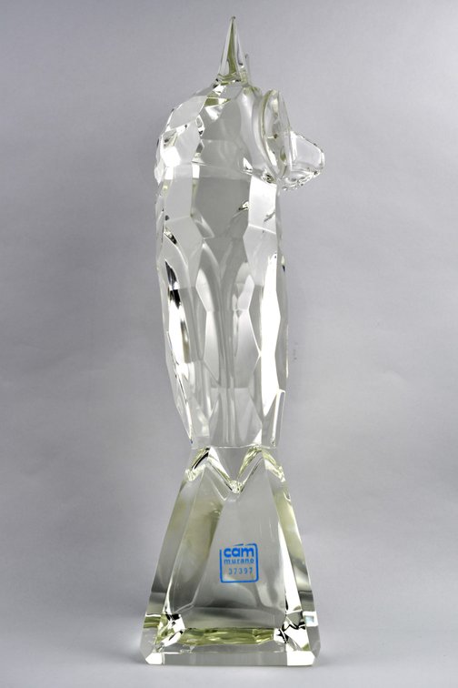 Murano Crystal Hand Chiseled Owl Sculpture, photo 14 of 23
