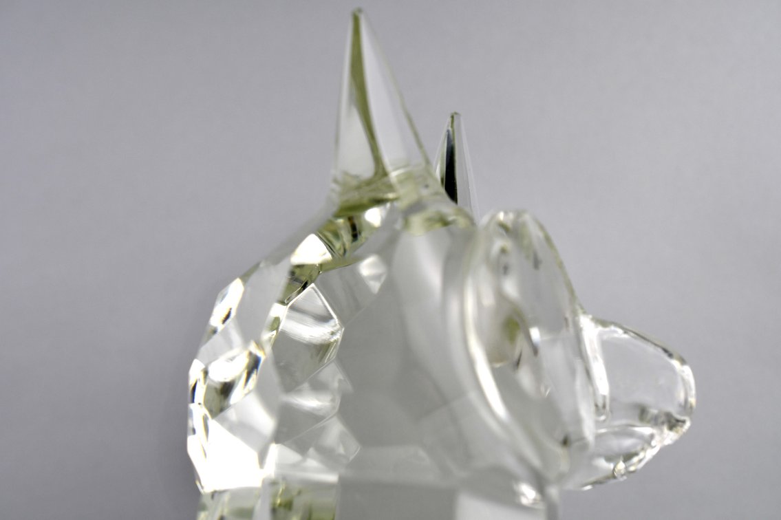 Murano Crystal Hand Chiseled Owl Sculpture, photo 15 of 23