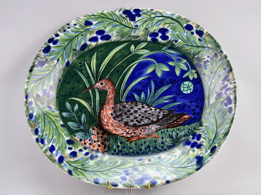 Arabia Hubertus Bird Plate, Decorative Egg Box & Stone Eggs, photo 2 of 22