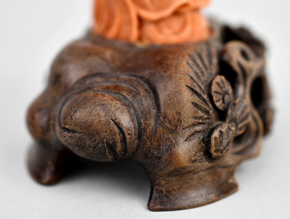 Carved Red Coral Guanyin Sculpture, photo 15 of 17