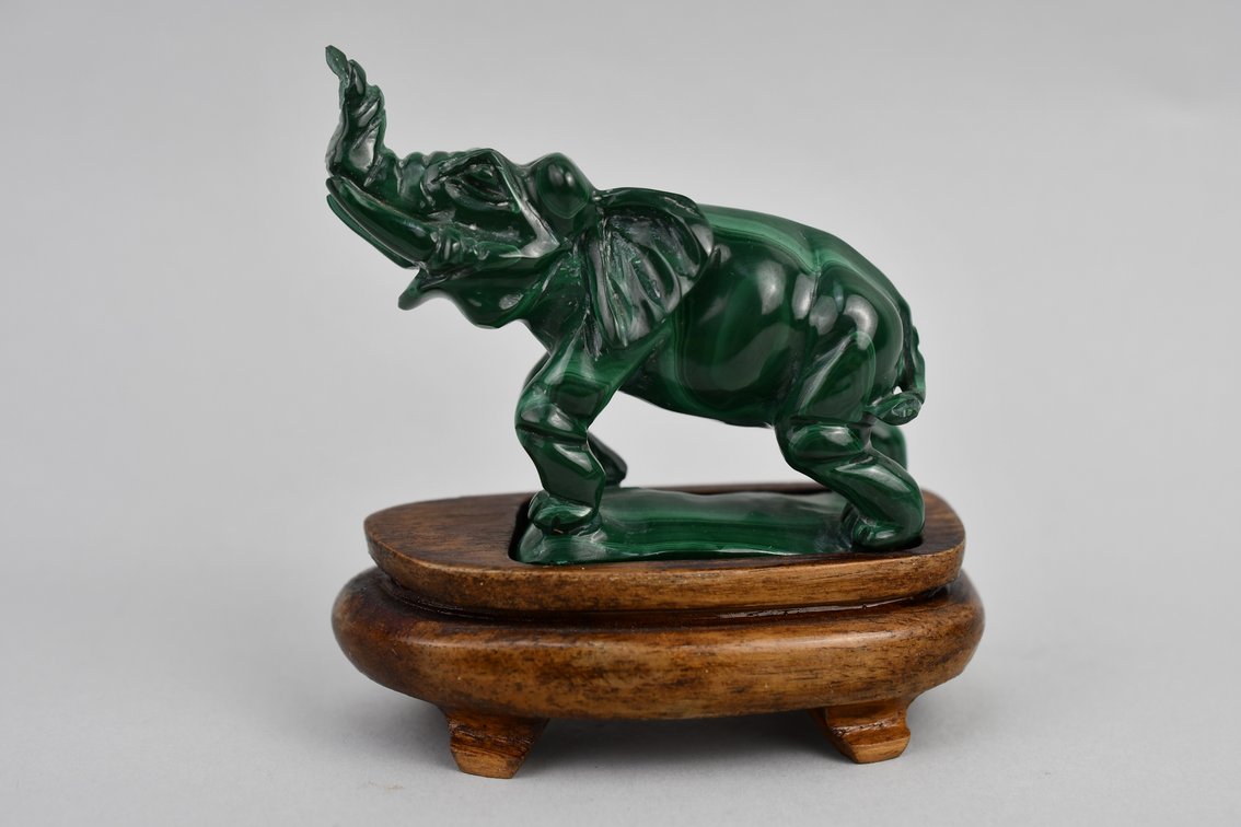 Turquoise Figure & Malachite Elephant, photo 11 of 12