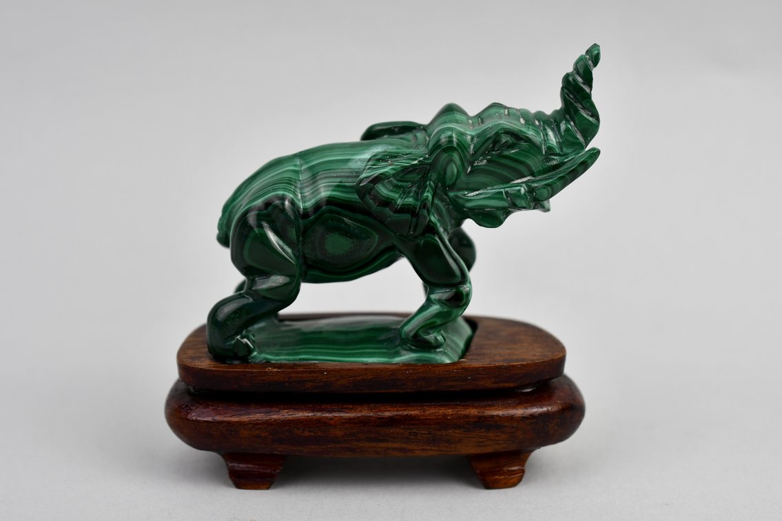 Turquoise Figure & Malachite Elephant, photo 7 of 12
