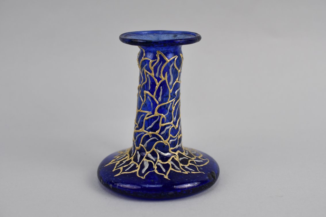 Vintage Enameled & Gilt Glass Pieces, photo 15 of 19