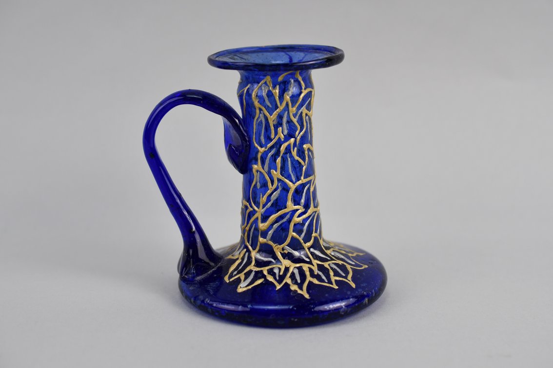 Vintage Enameled & Gilt Glass Pieces, photo 14 of 19