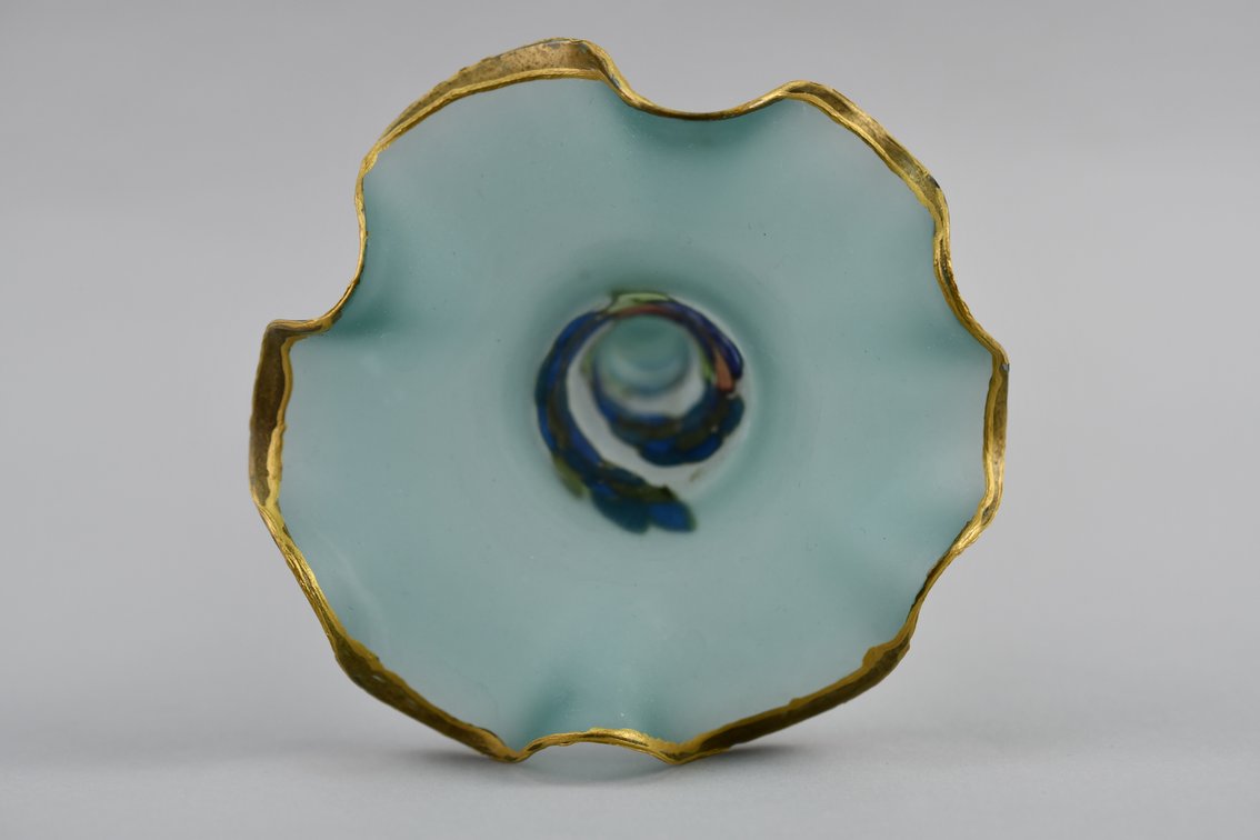 Vintage Enameled & Gilt Glass Pieces, photo 11 of 19