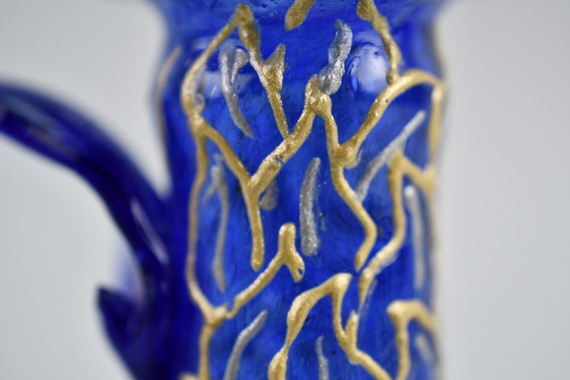 Vintage Enameled & Gilt Glass Pieces, photo 19 of 19