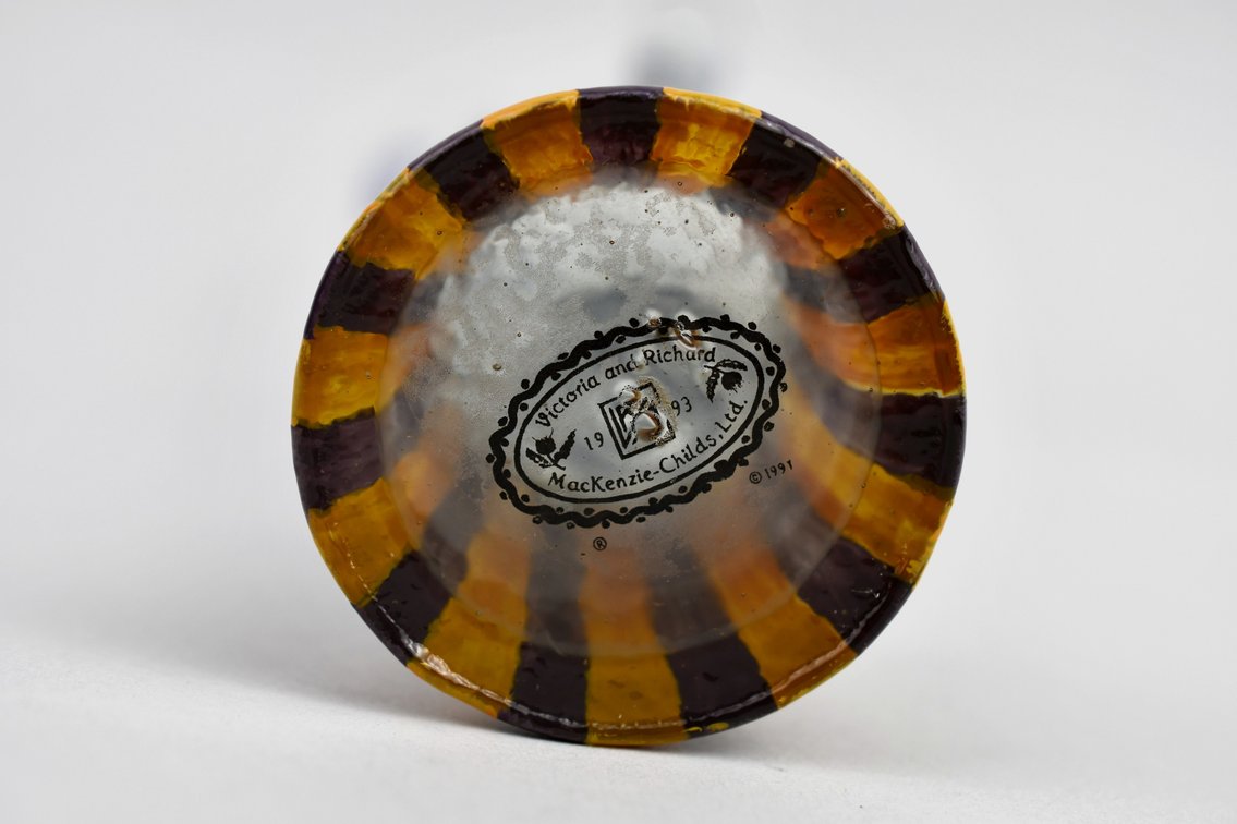 MacKenzie-Childs Hand-Blown Trumpet Vase 1993, photo 8 of 9