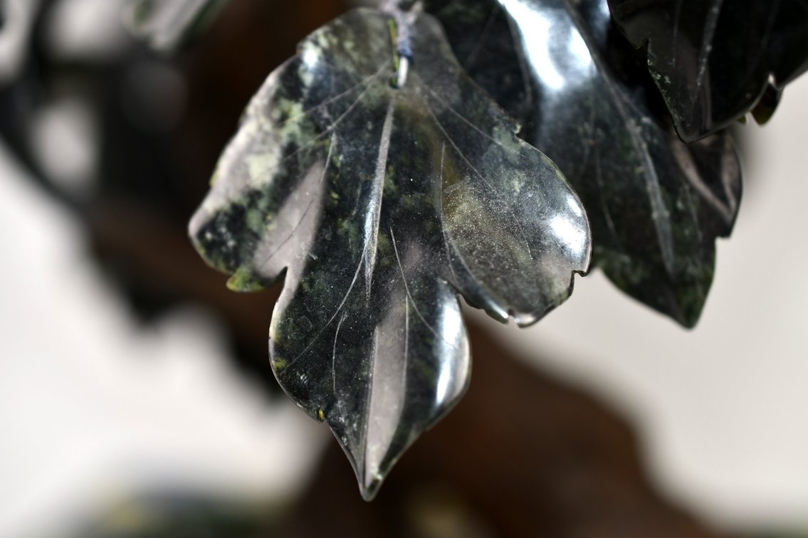 Gemstone Bonsai Tree In Cloisonné Planter, photo 21 of 26