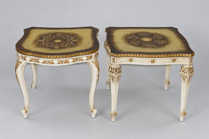 Vintage Italian Florentine Style Gilt End Tables