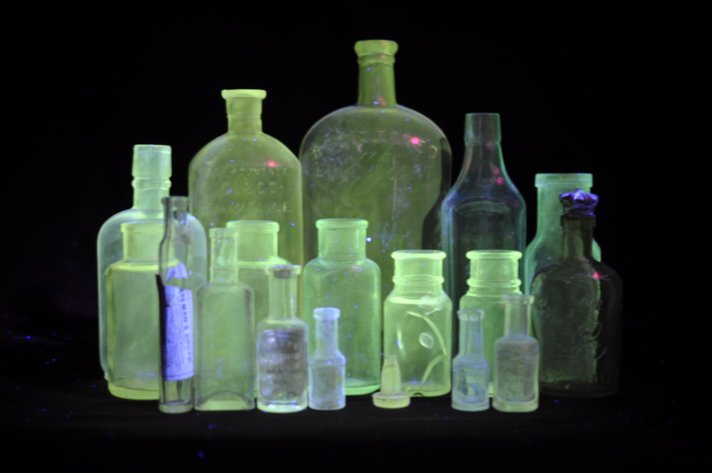 Manganese Glass Bottle Collection