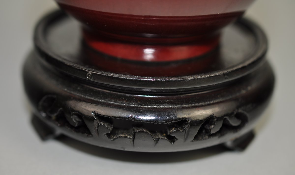Chinese Oxblood Porcelain Bottle Vase, photo 4 of 10